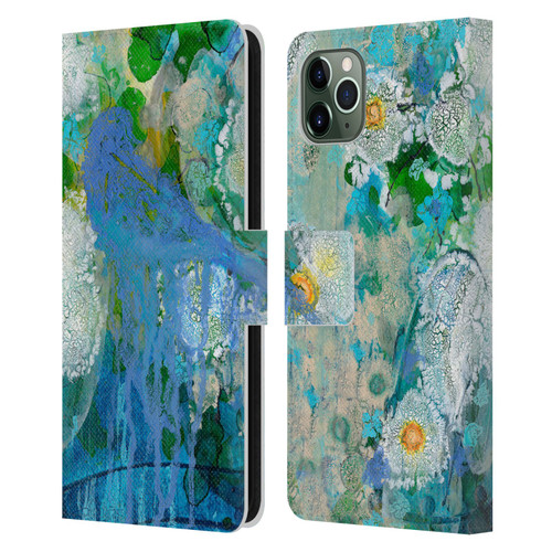 Wyanne Birds Bluebird Reflections Leather Book Wallet Case Cover For Apple iPhone 11 Pro Max