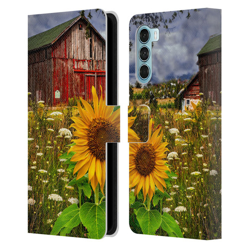 Celebrate Life Gallery Florals Barn Meadow Flowers Leather Book Wallet Case Cover For Motorola Edge S30 / Moto G200 5G