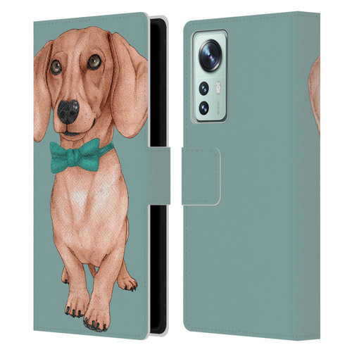 Barruf Dogs Dachshund, The Wiener Leather Book Wallet Case Cover For Xiaomi 12