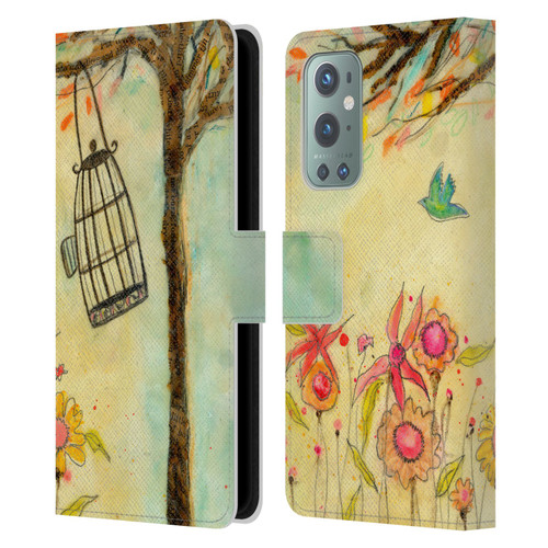 Wyanne Birds Free To Be Leather Book Wallet Case Cover For OnePlus 9