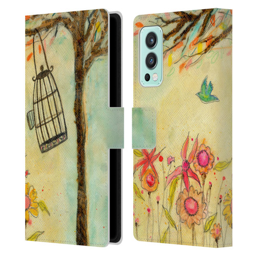 Wyanne Birds Free To Be Leather Book Wallet Case Cover For OnePlus Nord 2 5G