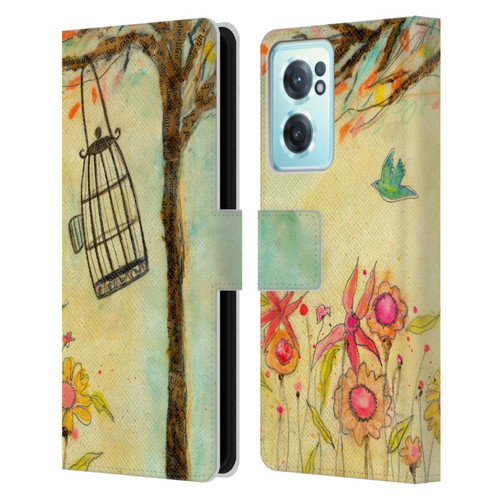 Wyanne Birds Free To Be Leather Book Wallet Case Cover For OnePlus Nord CE 2 5G