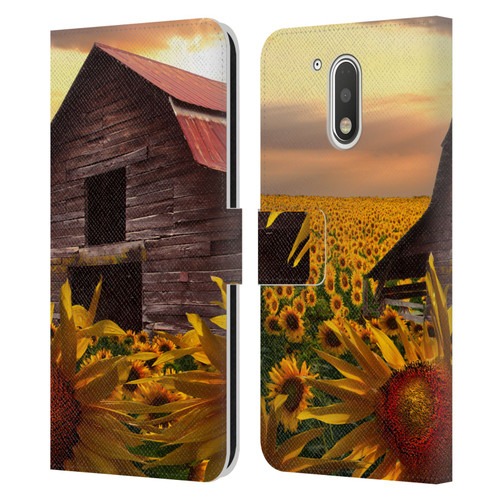 Celebrate Life Gallery Florals Sunflower Dance Leather Book Wallet Case Cover For Motorola Moto G41