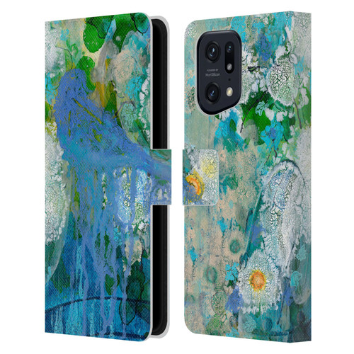 Wyanne Birds Bluebird Reflections Leather Book Wallet Case Cover For OPPO Find X5 Pro