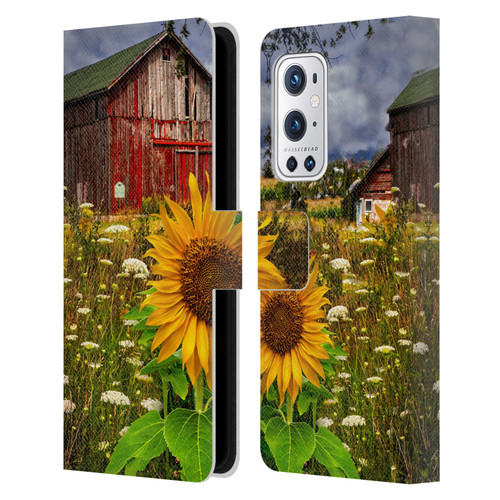 Celebrate Life Gallery Florals Barn Meadow Flowers Leather Book Wallet Case Cover For OnePlus 9 Pro