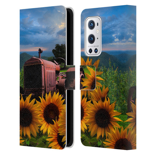 Celebrate Life Gallery Florals Tractor Heaven Leather Book Wallet Case Cover For OnePlus 9 Pro