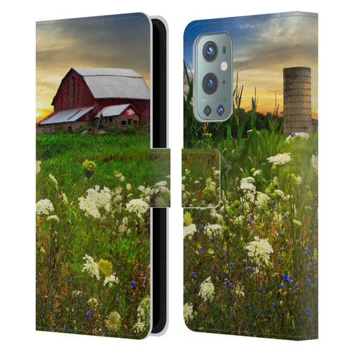 Celebrate Life Gallery Florals Sunset Lace Pastures Leather Book Wallet Case Cover For OnePlus 9