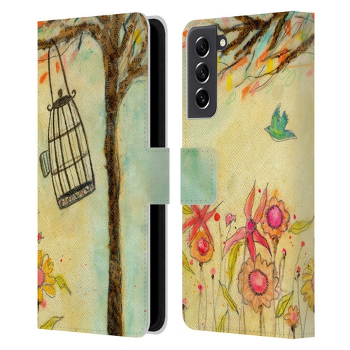 Wyanne Birds Free To Be Leather Book Wallet Case Cover For Samsung Galaxy S21 FE 5G