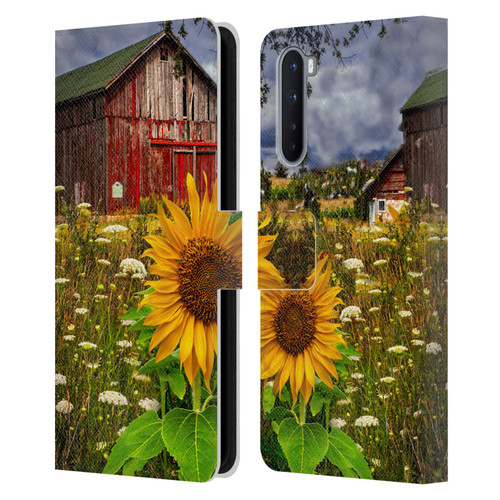 Celebrate Life Gallery Florals Barn Meadow Flowers Leather Book Wallet Case Cover For OnePlus Nord 5G