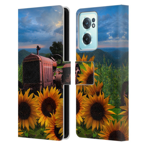 Celebrate Life Gallery Florals Tractor Heaven Leather Book Wallet Case Cover For OnePlus Nord CE 2 5G