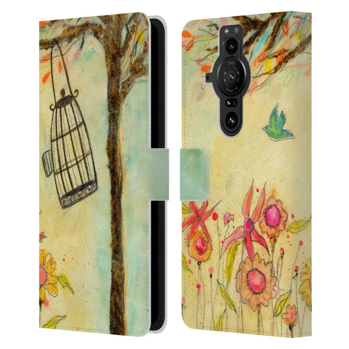 Wyanne Birds Free To Be Leather Book Wallet Case Cover For Sony Xperia Pro-I