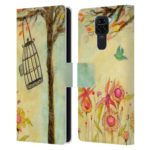 Wyanne Birds Free To Be Leather Book Wallet Case Cover For Xiaomi Redmi Note 9 / Redmi 10X 4G