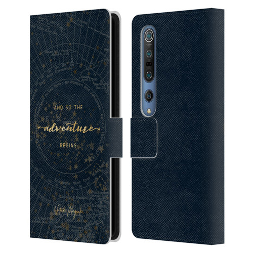 Nature Magick So The Adventure Begins Quote Star Map Leather Book Wallet Case Cover For Xiaomi Mi 10 5G / Mi 10 Pro 5G