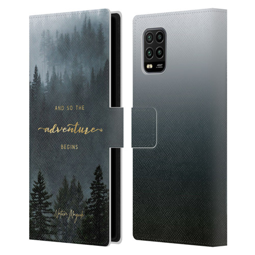 Nature Magick So The Adventure Begins Quote Trees Leather Book Wallet Case Cover For Xiaomi Mi 10 Lite 5G