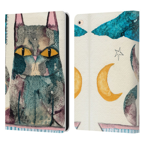 Wyanne Cat By The Light Of The Moon Leather Book Wallet Case Cover For Apple iPad Air 2 (2014)