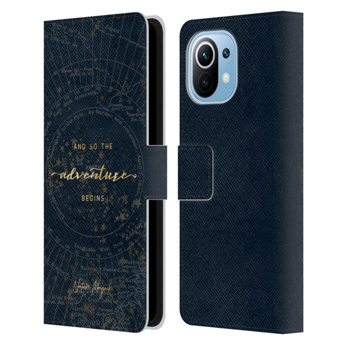 Nature Magick So The Adventure Begins Quote Star Map Leather Book Wallet Case Cover For Xiaomi Mi 11