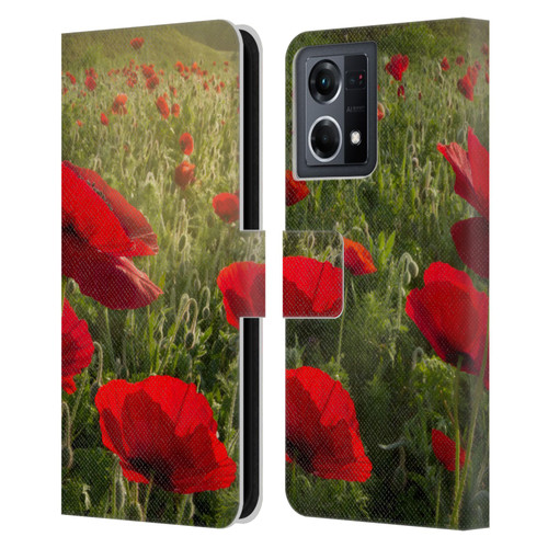 Celebrate Life Gallery Florals Waiting For The Morning Leather Book Wallet Case Cover For OPPO Reno8 4G