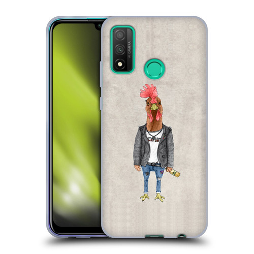 Barruf Animals Punk Rooster Soft Gel Case for Huawei P Smart (2020)