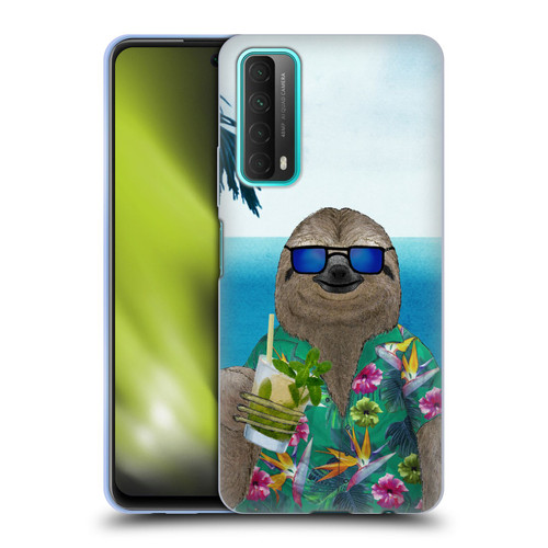 Barruf Animals Sloth In Summer Soft Gel Case for Huawei P Smart (2021)