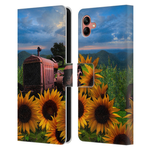 Celebrate Life Gallery Florals Tractor Heaven Leather Book Wallet Case Cover For Samsung Galaxy A04 (2022)