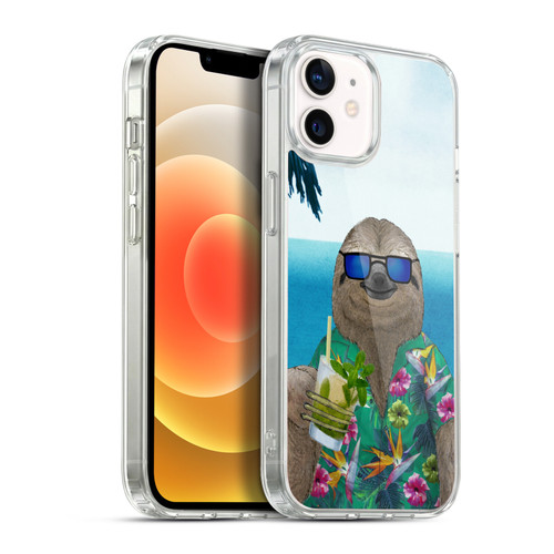 Barruf Animals Sloth In Summer Soft Gel Case for Apple iPhone 12 / iPhone 12 Pro & MagSafe