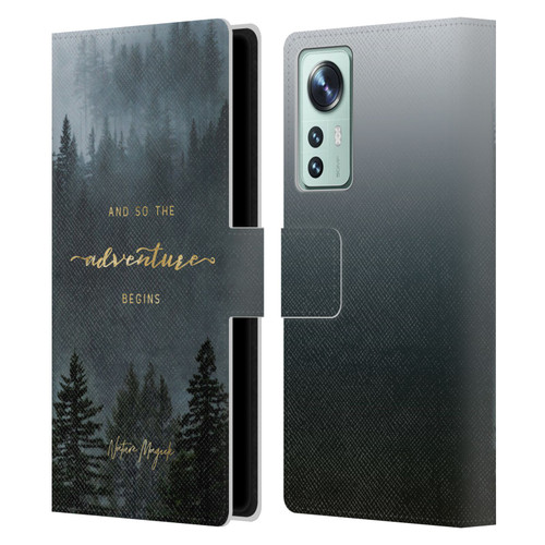 Nature Magick So The Adventure Begins Quote Trees Leather Book Wallet Case Cover For Xiaomi 12