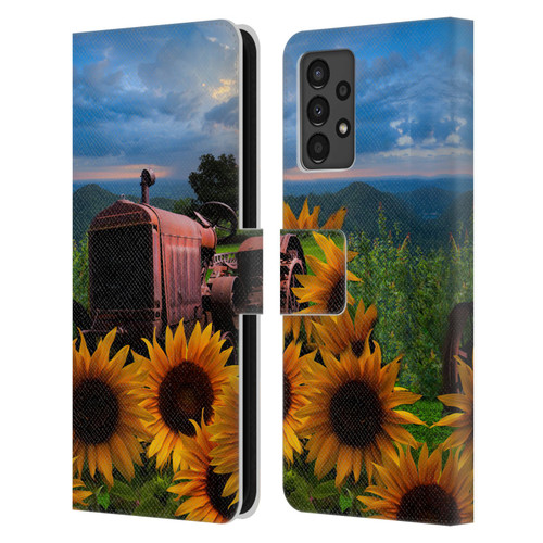 Celebrate Life Gallery Florals Tractor Heaven Leather Book Wallet Case Cover For Samsung Galaxy A13 (2022)