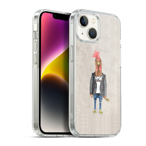 Barruf Animals Punk Rooster Soft Gel Case for Apple iPhone 14