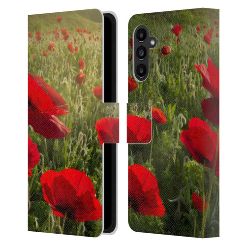 Celebrate Life Gallery Florals Waiting For The Morning Leather Book Wallet Case Cover For Samsung Galaxy A13 5G (2021)