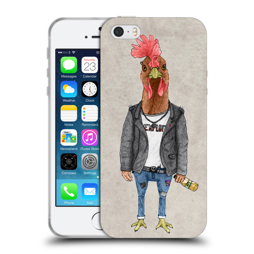 Barruf Animals Punk Rooster Soft Gel Case for Apple iPhone 5 / 5s / iPhone SE 2016