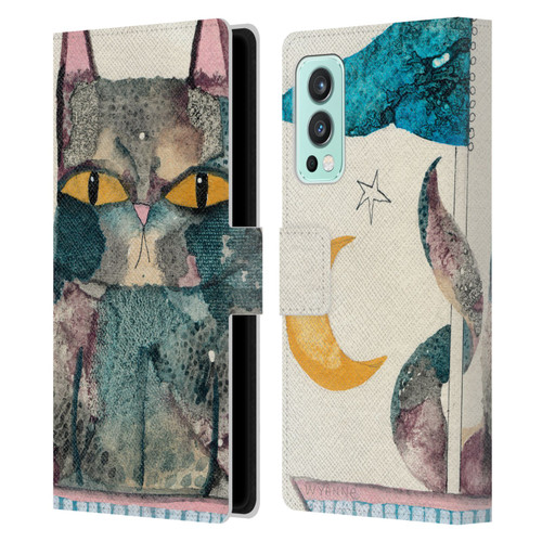 Wyanne Cat By The Light Of The Moon Leather Book Wallet Case Cover For OnePlus Nord 2 5G