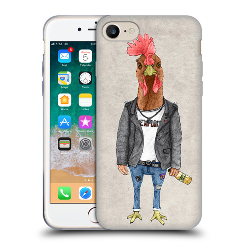 Barruf Animals Punk Rooster Soft Gel Case for Apple iPhone 7 / 8 / SE 2020 & 2022