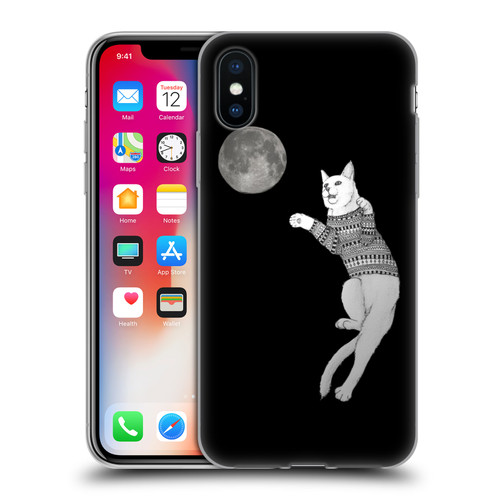 Barruf Animals Cat-ch The Moon Soft Gel Case for Apple iPhone X / iPhone XS