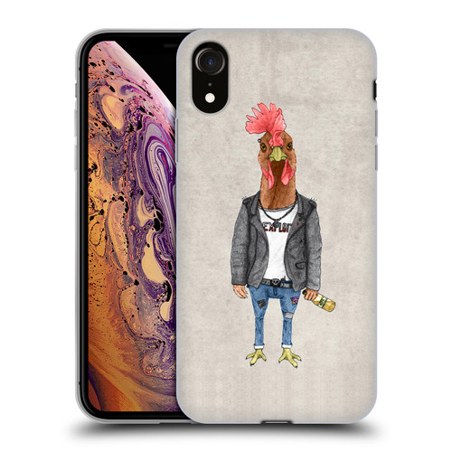 Barruf Animals Punk Rooster Soft Gel Case for Apple iPhone XR