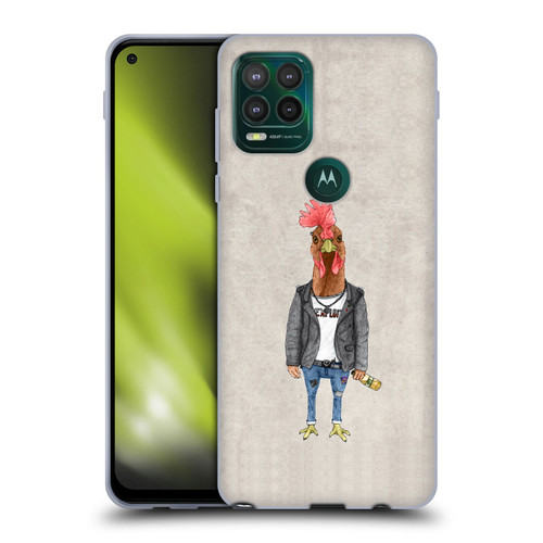 Barruf Animals Punk Rooster Soft Gel Case for Motorola Moto G Stylus 5G 2021