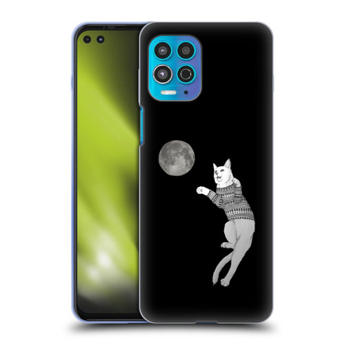Barruf Animals Cat-ch The Moon Soft Gel Case for Motorola Moto G100