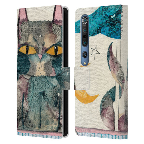 Wyanne Cat By The Light Of The Moon Leather Book Wallet Case Cover For Xiaomi Mi 10 5G / Mi 10 Pro 5G