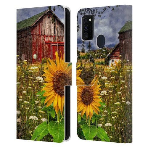 Celebrate Life Gallery Florals Barn Meadow Flowers Leather Book Wallet Case Cover For Samsung Galaxy M30s (2019)/M21 (2020)