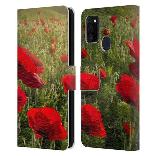 Celebrate Life Gallery Florals Waiting For The Morning Leather Book Wallet Case Cover For Samsung Galaxy M30s (2019)/M21 (2020)