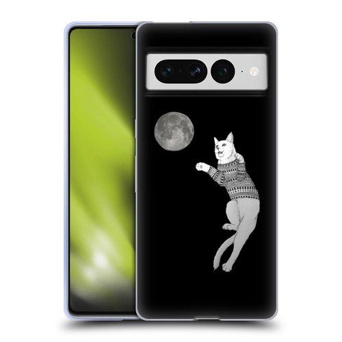 Barruf Animals Cat-ch The Moon Soft Gel Case for Google Pixel 7 Pro