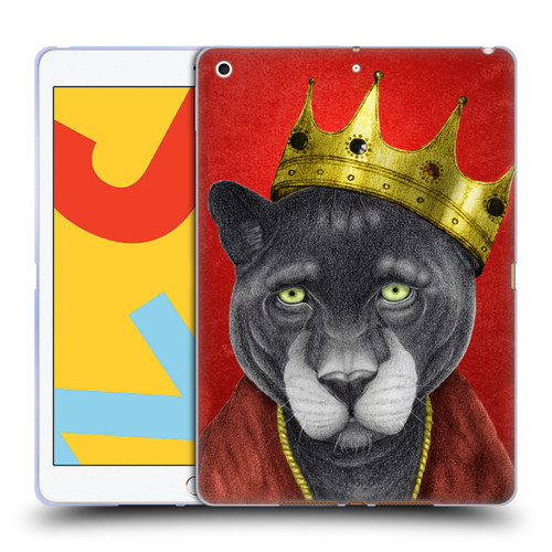 Barruf Animals The King Panther Soft Gel Case for Apple iPad 10.2 2019/2020/2021