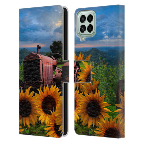 Celebrate Life Gallery Florals Tractor Heaven Leather Book Wallet Case Cover For Samsung Galaxy M33 (2022)