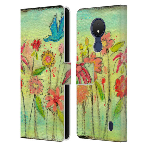 Wyanne Nature Sun Garden Leather Book Wallet Case Cover For Nokia C21