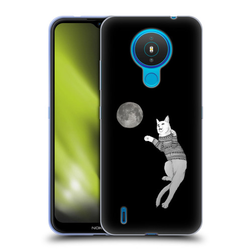 Barruf Animals Cat-ch The Moon Soft Gel Case for Nokia 1.4