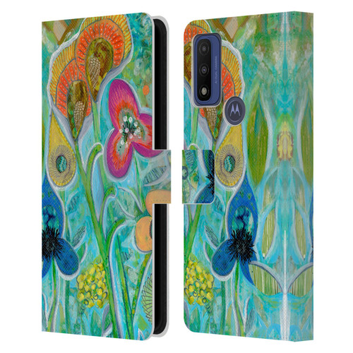 Wyanne Nature Garden Wild Leather Book Wallet Case Cover For Motorola G Pure