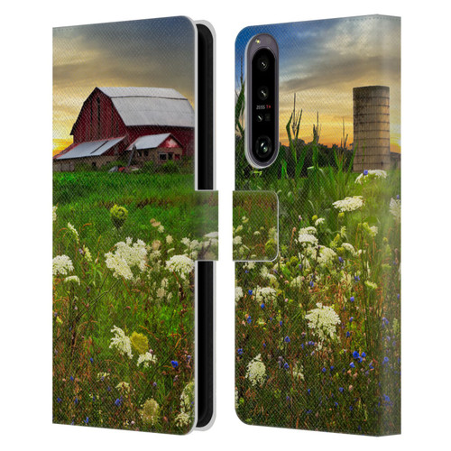Celebrate Life Gallery Florals Sunset Lace Pastures Leather Book Wallet Case Cover For Sony Xperia 1 IV