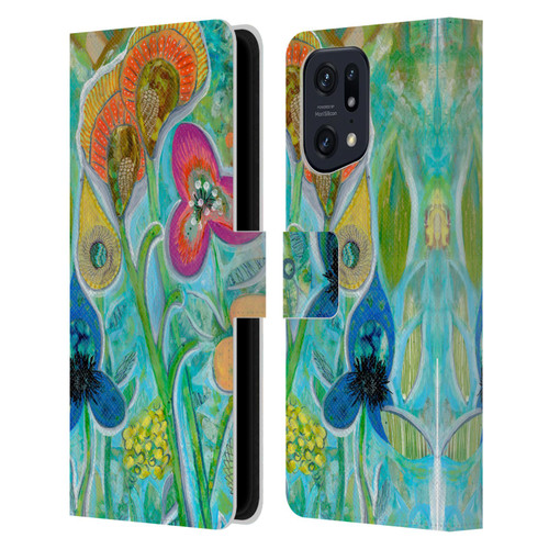 Wyanne Nature Garden Wild Leather Book Wallet Case Cover For OPPO Find X5