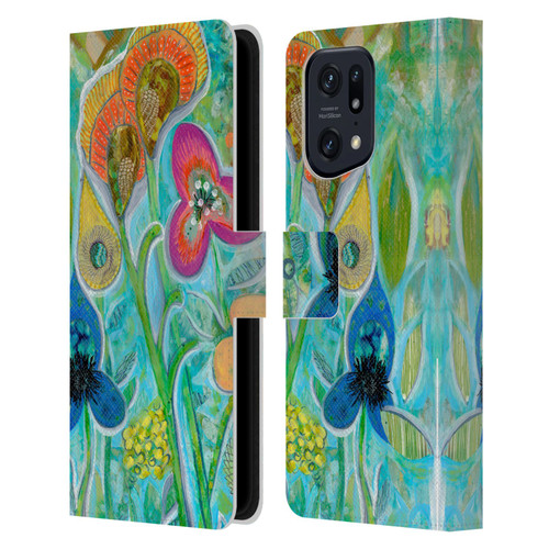 Wyanne Nature Garden Wild Leather Book Wallet Case Cover For OPPO Find X5 Pro