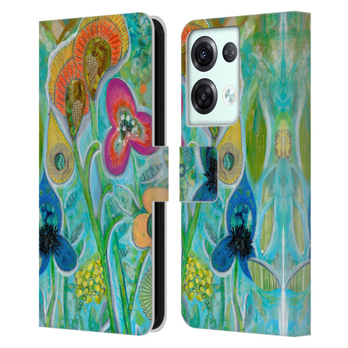 Wyanne Nature Garden Wild Leather Book Wallet Case Cover For OPPO Reno8 Pro