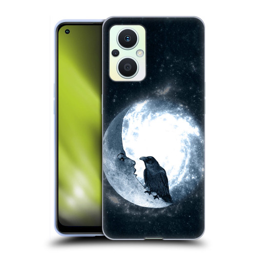 Barruf Animals Crow and Its Moon Soft Gel Case for OPPO Reno8 Lite